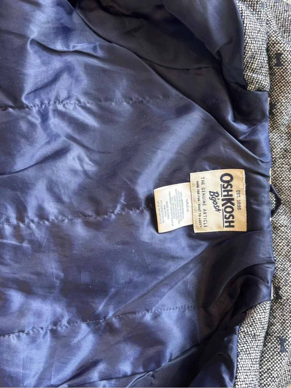 OshKosh B'gosh Double-Breasted Hooded Peacoat